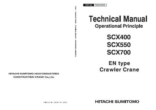 Manual Técnico Principios Operativos Grua sobre Orguas Hitachi Sumitomo SCX400, SCX550, SCX700
