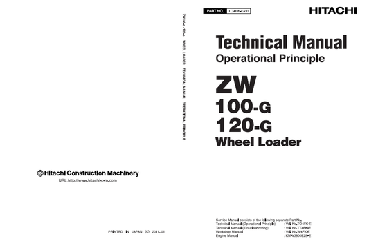 Manual Técnico y Diagramas Circuitos Eléctricos Cargador Hitachi ZW100 120G
