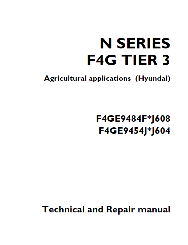 Manual Técnico y de Reparación Motor Iveco N SERIES F4G TIER 3