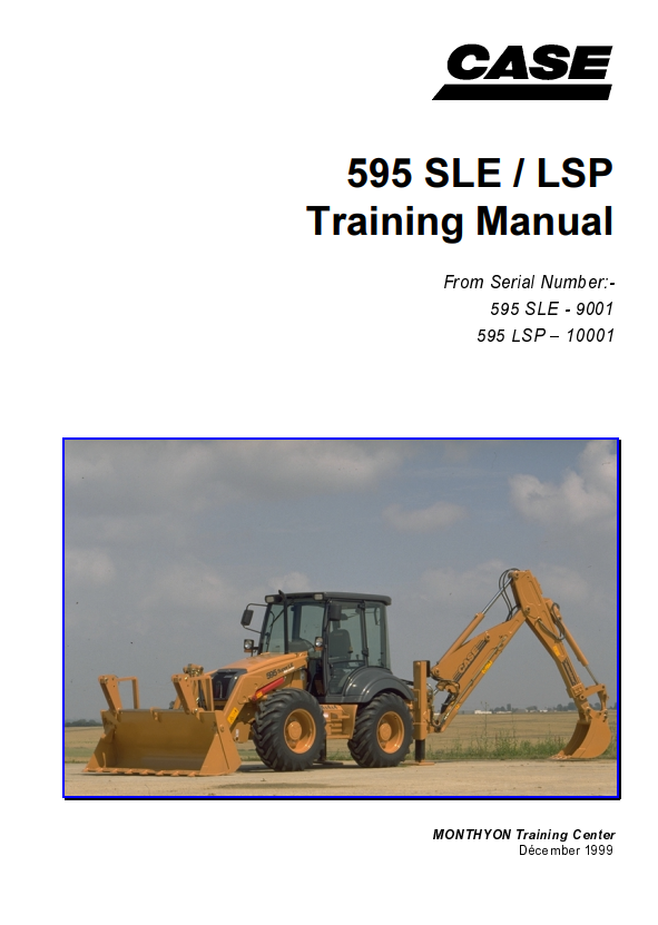 Manual de Capacitación Retroexcavadora Case 595 SLE LSP