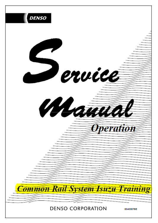Manual de Capacitación Sistema CommonRail Isuzu