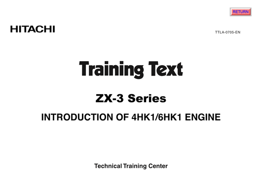 Manual de Entrenamiento Motor Isuzu ZX-3 Series 4HK1, 6HK1