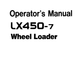 Manual de Operación Cargador Hitachi LX450-7