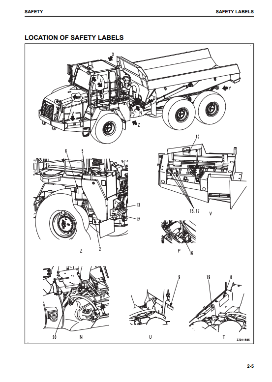 Manual de Operación y Mantenimiento Camión Japones Komatsu HM300-5  S.N 10001-10191