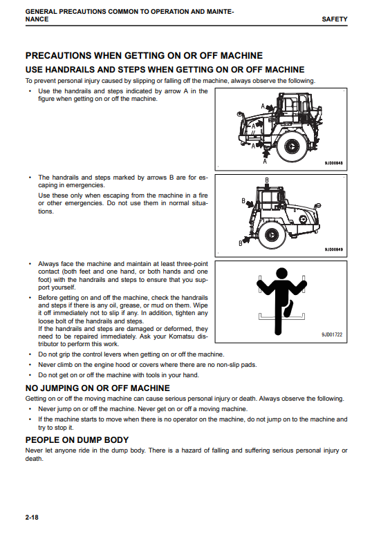 Manual de Operación y Mantenimiento Camión Japones Komatsu HM300-5  S.N 10001-10191