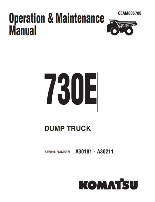 Manual de Operación y Mantenimiento Camión Minero Komatsu 730E