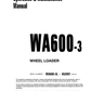 Manual de Operación y Mantenimiento Cargador Komatsu WA600-3