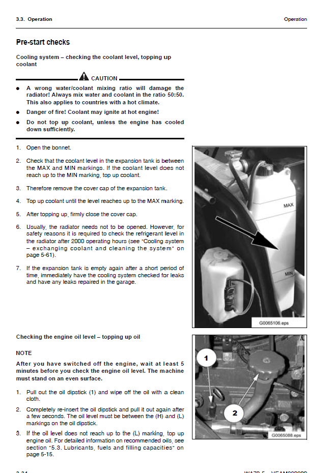 Manual de Operación y Mantenimiento Cargador Komatsu WA70-5 - H50051