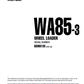 Manual de Operación y Mantenimiento Cargador Komatsu WA85-3 - HA960130