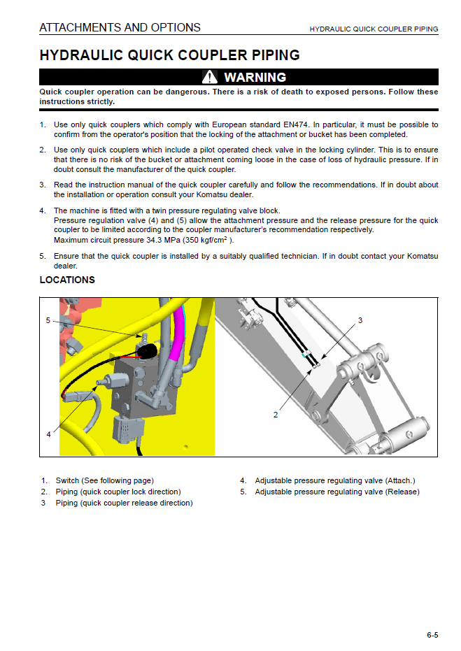 Manual de Operación y Mantenimiento Excavadora Hidraúlica Komatsu PC160LC-8, PA190LC-8, PC190NLC-8 - K50001