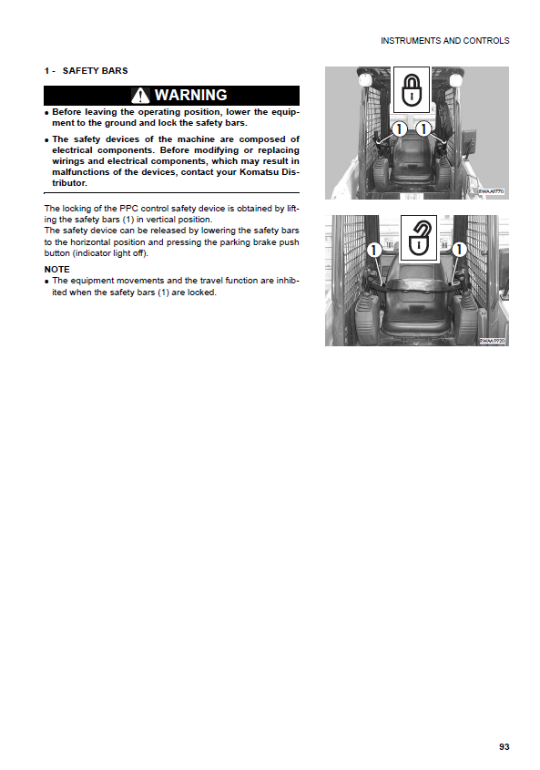 Manual de Operación y Mantenimiento Minicargador Komatsu SK1020-5 - 37CF00126