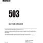 Manual de Operación y Mantenimiento Motoniveladora Galión 503