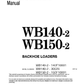 Manual de Operación y Mantenimiento Retroexcavadora Komatsu WB140-2 - 140F10001, WB140-2 - 30026, WB150-2 - 150F10001