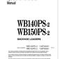 Manual de Operación y Mantenimiento Retroexcavadora Komatsu WB140PS-2 - 140F50001, WB150PS-2 - 150F500001