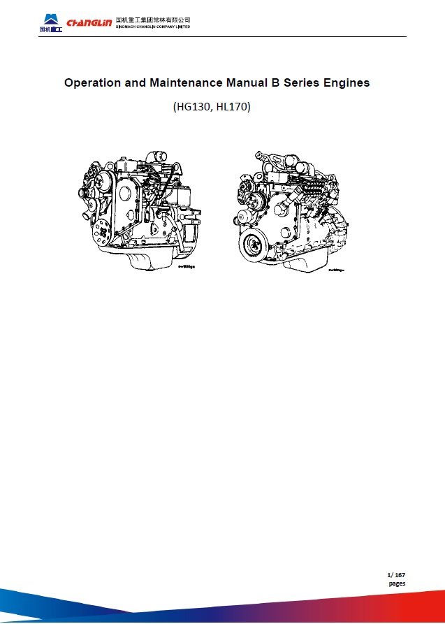 Manual de Operación y Manteniminto Motor Hyundai Motoniveladora HG130, HL170 (motores serie B)