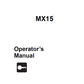 Manual de Operador Excavadora Ditch Witch MX15