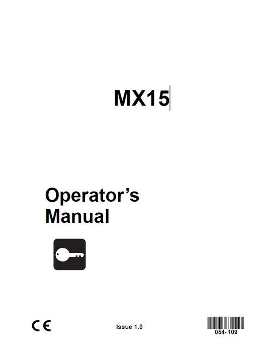 Manual de Operador Excavadora Ditch Witch MX15