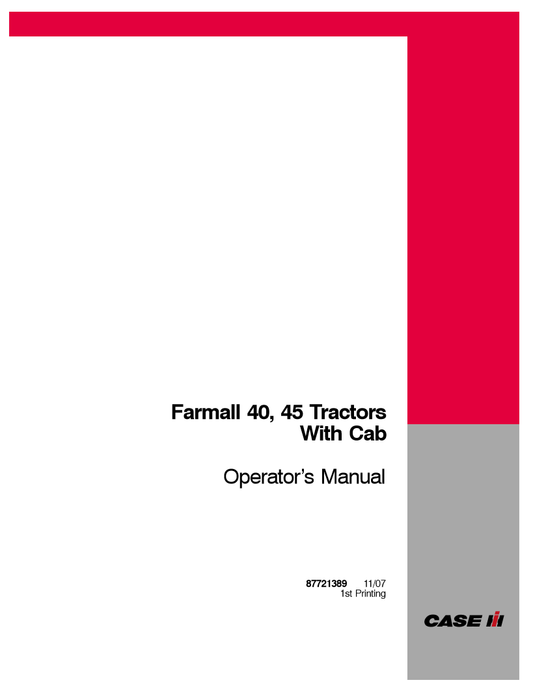 Manual de Operadores Farmall Case 40, 45