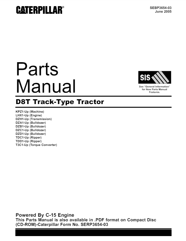 Manual de Partes Bulldozer Caterpillar D8T