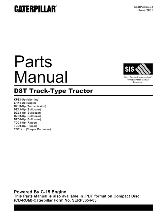 Manual de Partes Bulldozer Caterpillar D8T