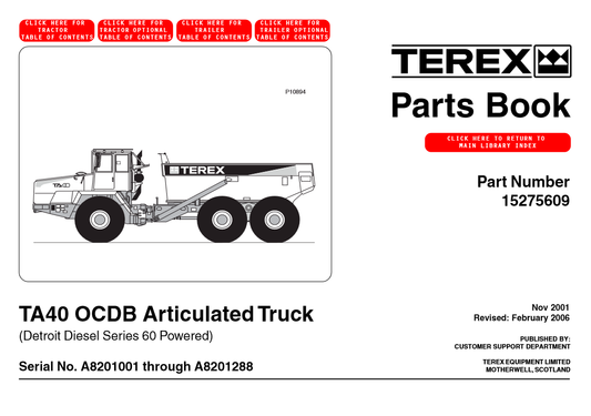 Manual de Partes Camión Articulado Terex TA40