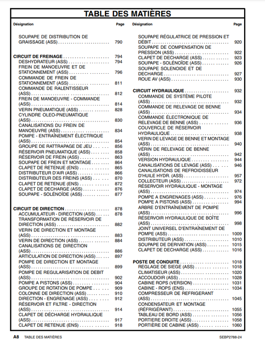 Manual de Partes Camión Minero Caterpillar 785C