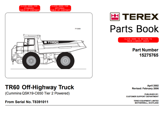 Manual de Partes Camión Minero Terex TR60