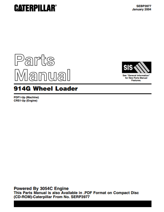 Manual de Partes Cargador Caterpillar 914G