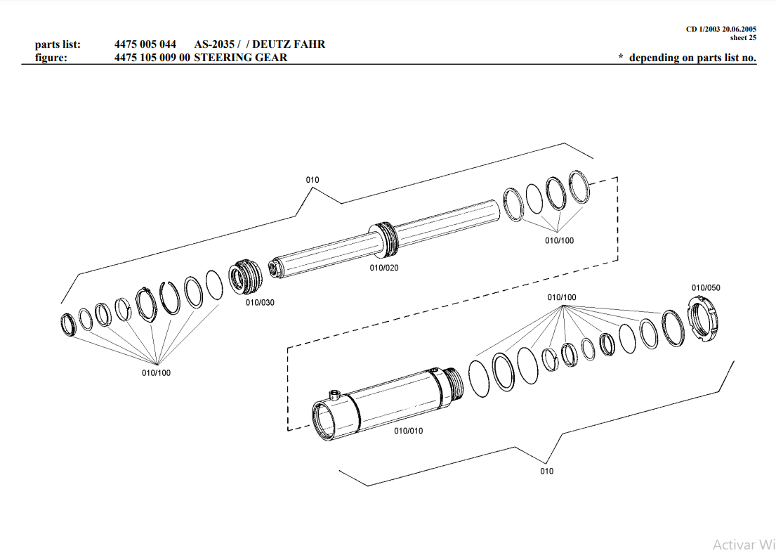 Manual de Partes Eje Delantero ZF AS-2035 4475 005 044