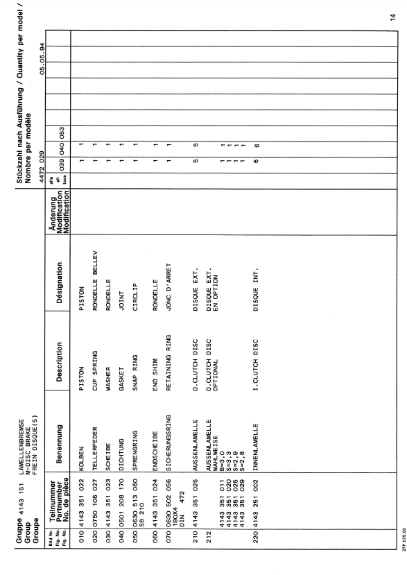 Manual de Partes Eje Trasero ZF AP-B 745 - 2HL 100 - 4472 029 039-040-053