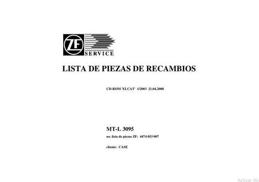 Manual de Partes Eje Trasero ZF MT-L 3095 - 4474 053 007