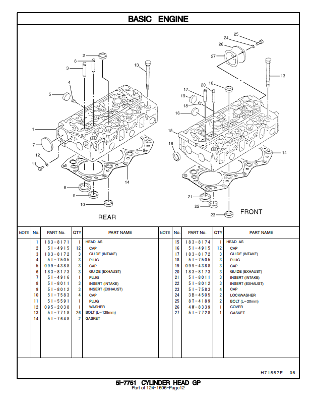 Manual de Partes Excavadora Caterpillar 320B, 320BL