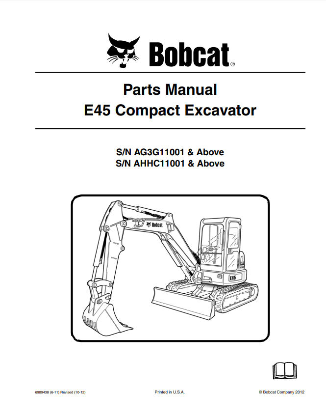 Manual de Partes Excavadora Bobcat E45