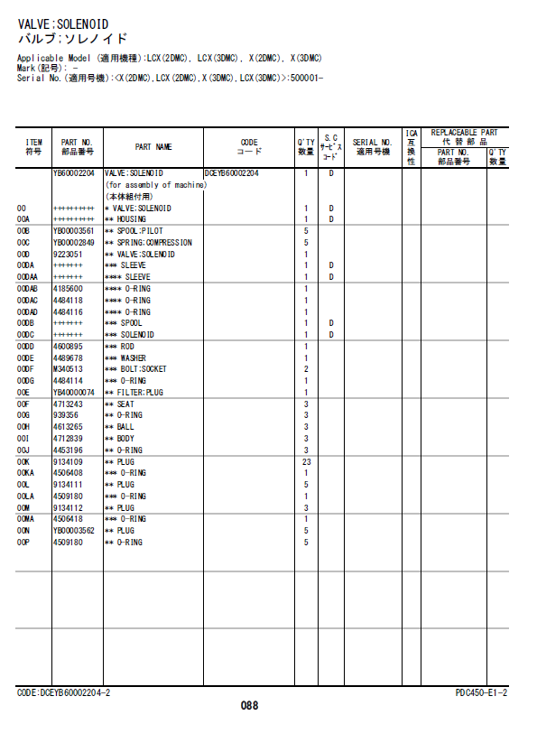 Manual de Partes Excavadora Hitachi ZX200-6, ZX210-6