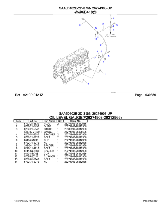 Manual de Partes Excavadora Komatsu PC220-7