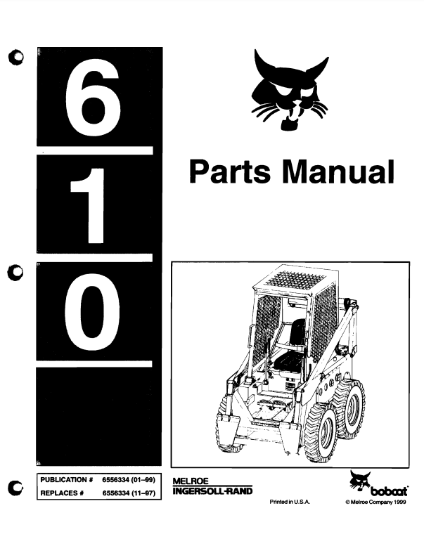 Manual de Partes Minicargador Bobcat 610
