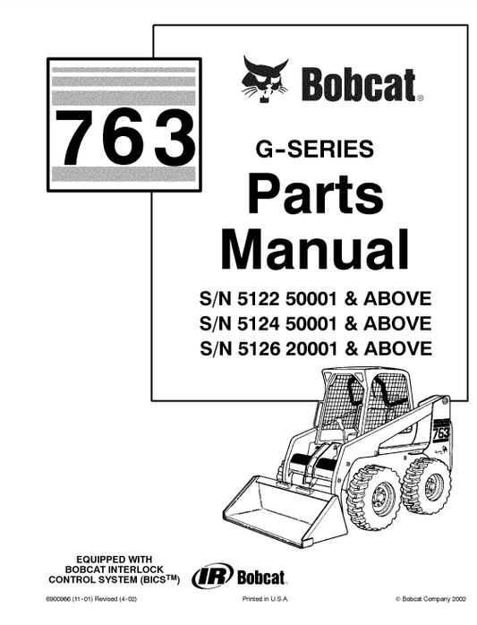 Manual de Partes Minicargador Bobcat 763 Serie G