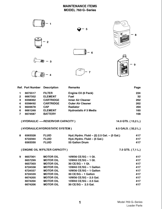 Manual de Partes Minicargador Bobcat 763 Serie G