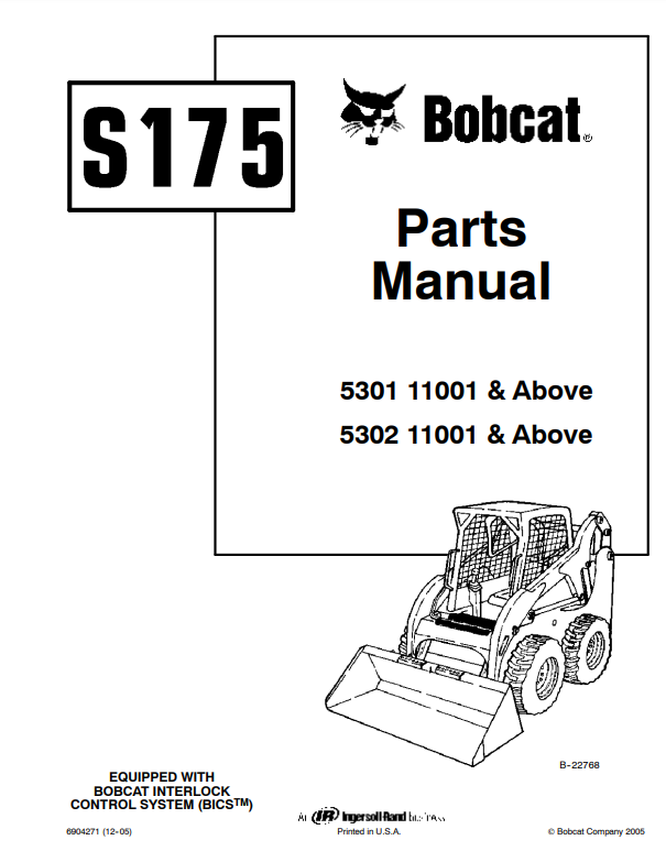 Manual de Partes Minicargador Bobcat S175