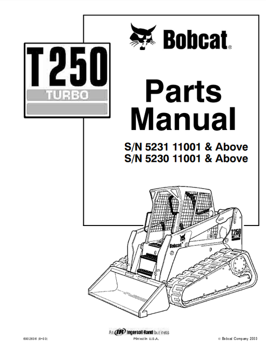 Manual de Partes Minicargador Sobre Orugas Bobcat T250 Turbo