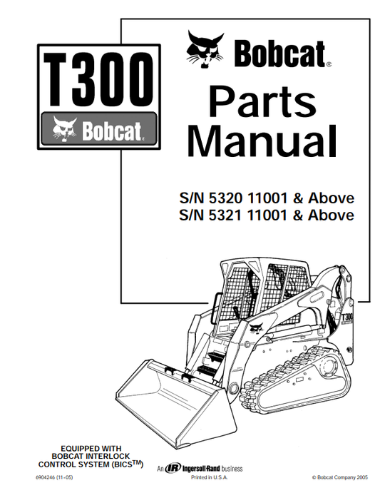 Manual de Partes Minicargador sobre Orugas Bobcat T300