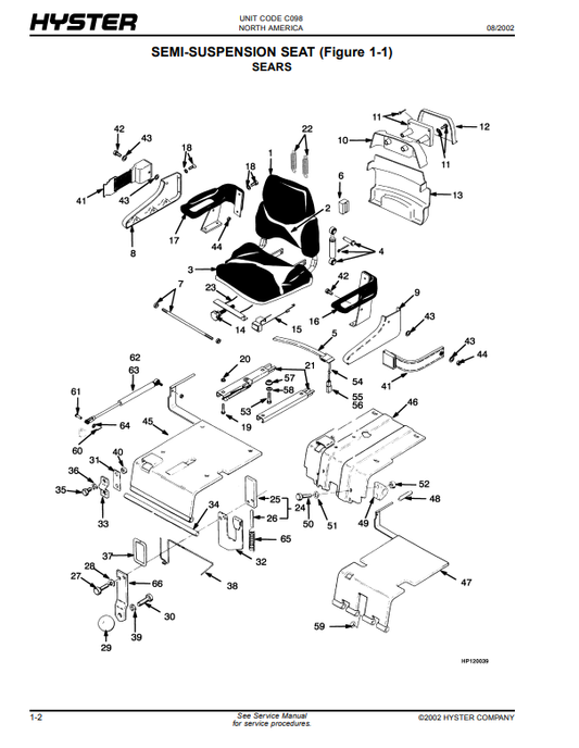 Manual de Partes Montacarga Hyster E100XL3, E100XL3S, E120XL3, E70XL3, E80XL3 (C098)