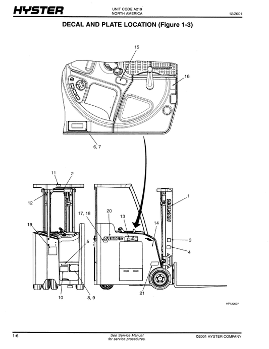 Manual de Partes Montacarga Hyster E30HSD, E35HSD, E40HSD (A219)