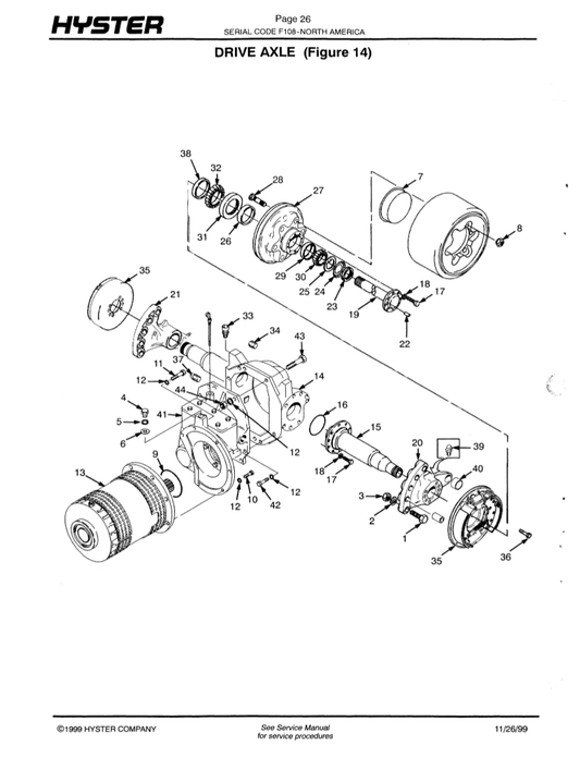 Manual de Partes Montacarga Hyster E45, E50, E55, E60, E65XM