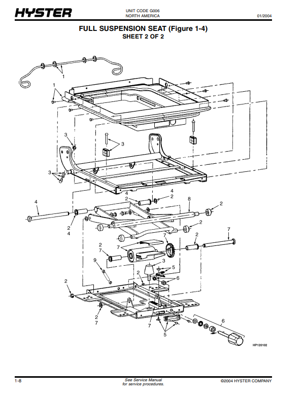 Manual de Partes Montacarga Hyster H135, H155XL (G006)