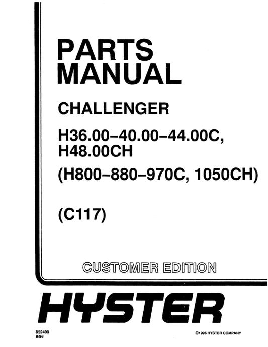 Manual de Partes Montacarga Hyster H45-50-55-60-65XM