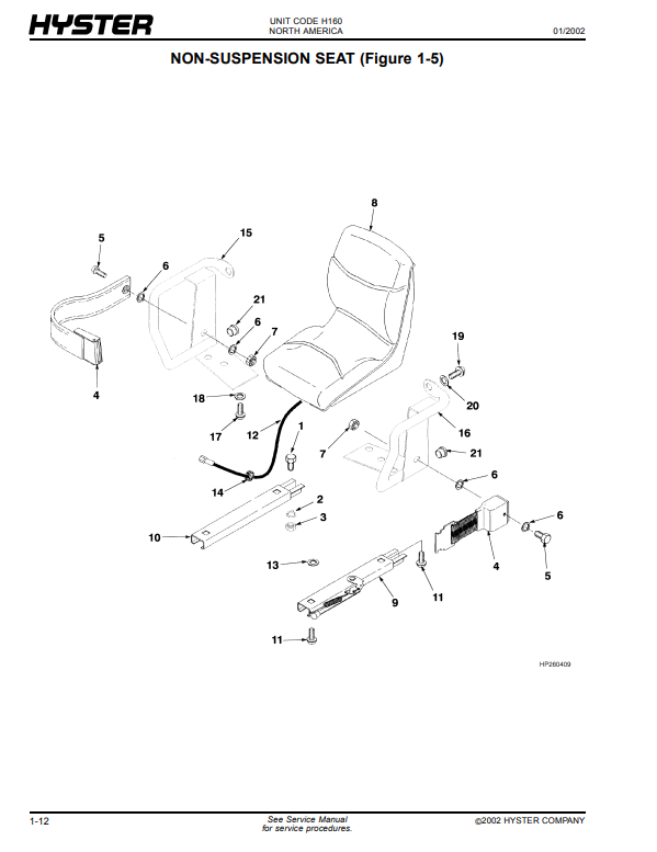 Manual de Partes Montacarga Hyster J30XMT2, J35XMT2, J40XMT2 (H160)