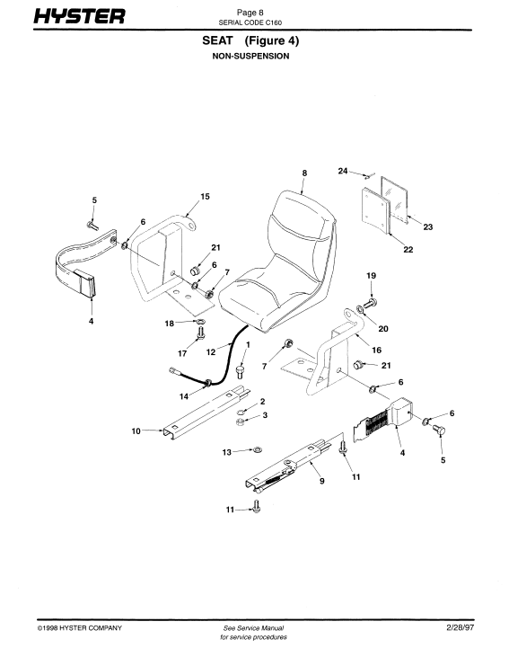 Manual de Partes Montacarga Hyster J30, J35, J40XMT (C160)