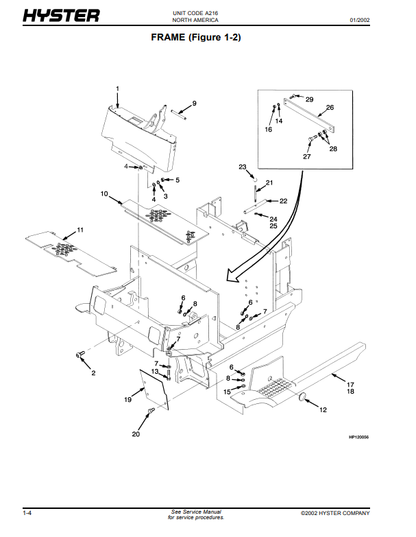 Manual de Partes Montacarga Hyster J40XM2, J50XM2, J60XM2, J65XM2 (A216)