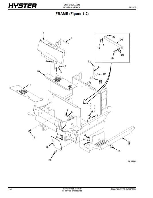 Manual de Partes Montacarga Hyster J40XM2, J50XM2, J60XM2, J65XM2 (A216)